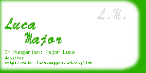 luca major business card